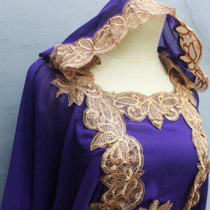 Fancy Gold Embroidery Great For Purple Caftan..