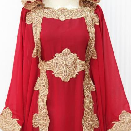 Red Maroon Hoodie Caftan Dress Petite Sheer..