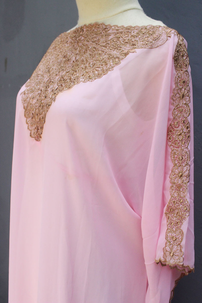 Cute Caftan Dress Chiffon Embroidery Dress Wedding Summer Party Kaftan